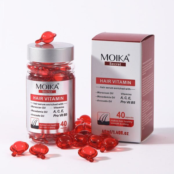 MOIKA Factory Wholesale Multi-Functional Capsules Hair Oil Serum Vitamin Hair Soft Gel Capsules