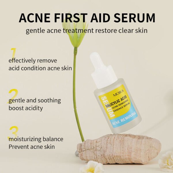 MOIKA Skin Care Vegan Herbal Private Label Facial Tea Tree Salicylic Acid Essence Skin Face Anti Acne Remover Treatment Serum - Image 2