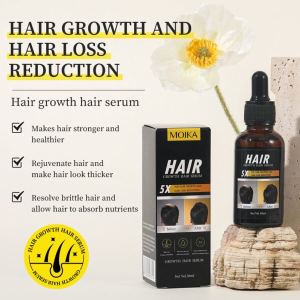 MOIKA Private Label 100% Natural Organic Rosemary Castor Almond Oil Men Women Scalp Care Serum Hair Treatment Growth Oil - Image 2