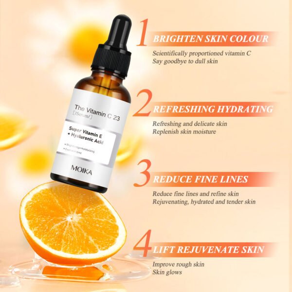 MOIKA New 23% Vitamin C Hyaluronic Acid Face Serum Skin Serum Skin Care Essence Anti Aging Fade Dark Spot Wrinkle Hydrating - Image 5