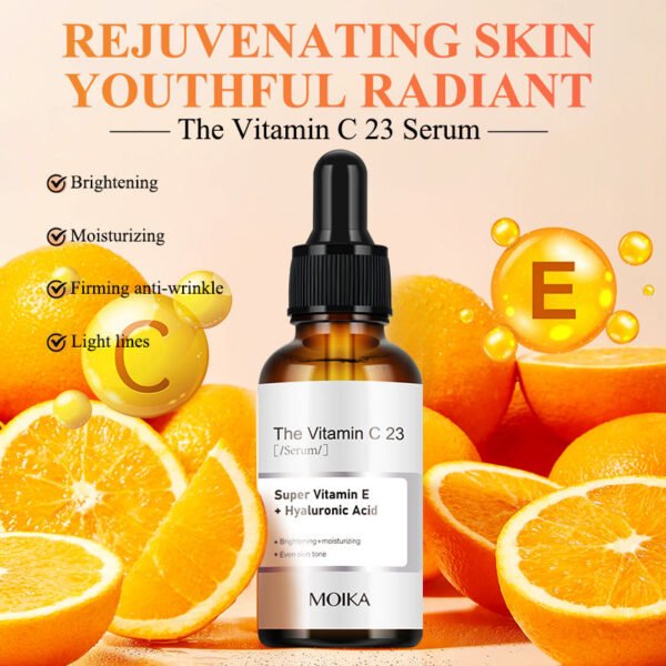MOIKA New 23% Vitamin C Hyaluronic Acid Face Serum Skin Serum Skin Care Essence Anti Aging Fade Dark Spot Wrinkle Hydrating - Image 3