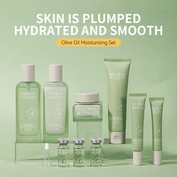 MOIKA 7pcs Korean Face Care Hydrating Moisturizing Whitening Vitamin C Olive Beauty Skin Care Gift Set - Image 4