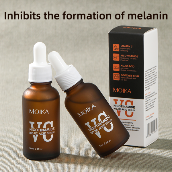 Moika Custom Logo Natural Kojic Acid Skin Brightening Whitening Anti Aging Vitamin C Serum For Face - Image 2