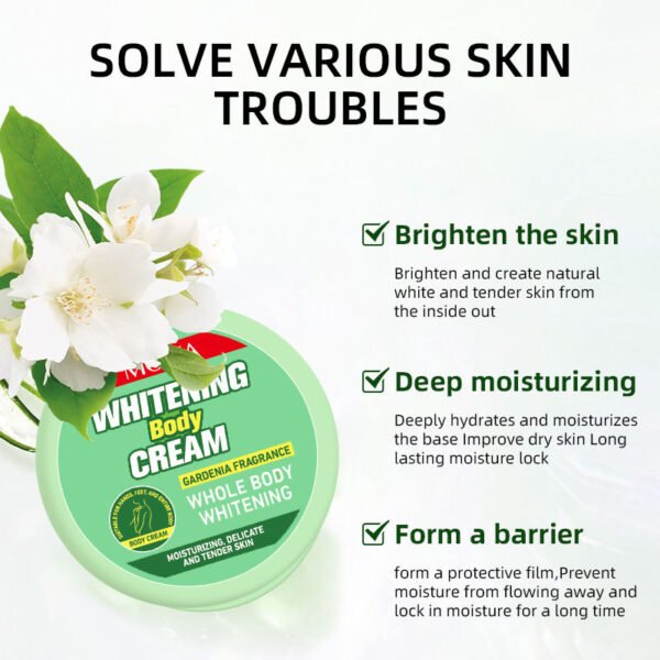 Moika Korean Natural whitening Body Cream Dark Spot Corrector Strong Remover Black Skin Bleaching Body and Facial Cream - Image 3