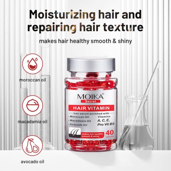 MOIKA Factory Wholesale Multi-Functional Capsules Hair Oil Serum Vitamin Hair Soft Gel Capsules - Image 5