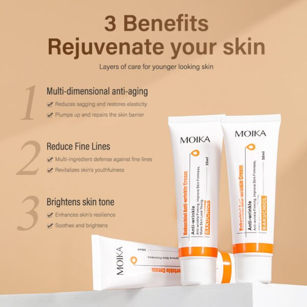 Moika Custom your logo bakuchiol anti wrinkle facial cream private label moisturizing whitening anti aging Wrinkle face cream - Image 5