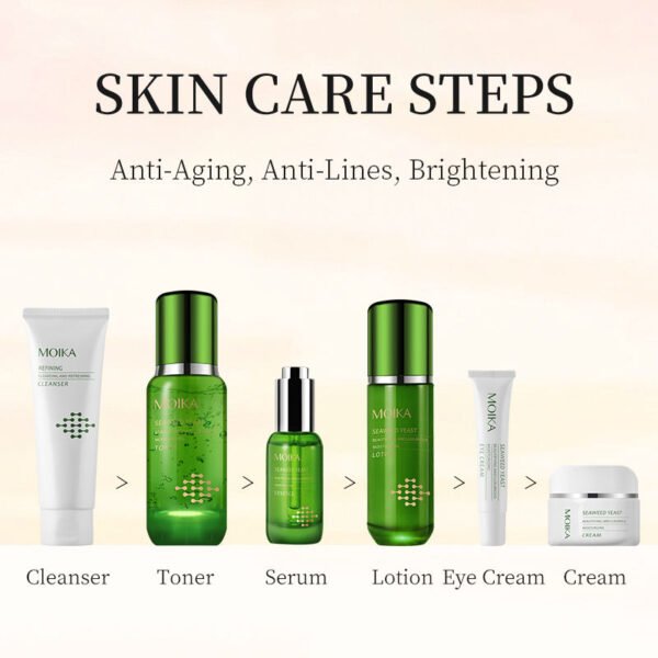 MOIKA High Quality Luxury Seaweed yeast Arbutin Skincare Facial Set Beauty Women Cosmetic Other Skin Care Products - Image 5