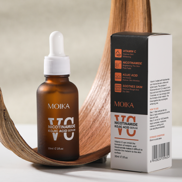 Moika Custom Logo Natural Kojic Acid Skin Brightening Whitening Anti Aging Vitamin C Serum For Face - Image 3