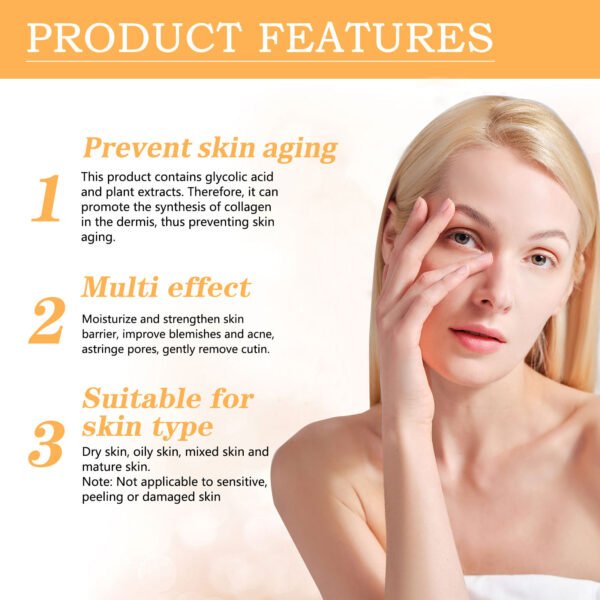 Moika ordinay Glycolic Acid 7% Toning Solution 240ml Fruit acid toner 7% glycolic acid serum Blackhead and cutin removing serum - Image 7