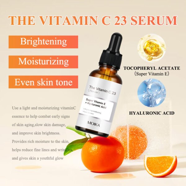 MOIKA New 23% Vitamin C Hyaluronic Acid Face Serum Skin Serum Skin Care Essence Anti Aging Fade Dark Spot Wrinkle Hydrating - Image 6