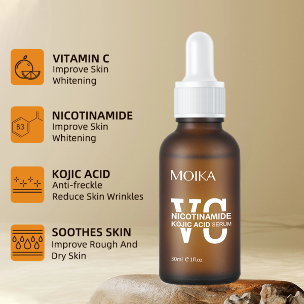 Moika Custom Logo Natural Kojic Acid Skin Brightening Whitening Anti Aging Vitamin C Serum For Face - Image 4
