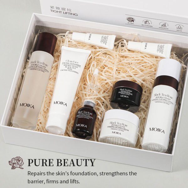 MOIKA In Stock Wholesale Natural Black Tea Rose Skin Care Kit Gift Set Moisturize Anti Aging Skincare Products OEM/ OD0M - Image 7