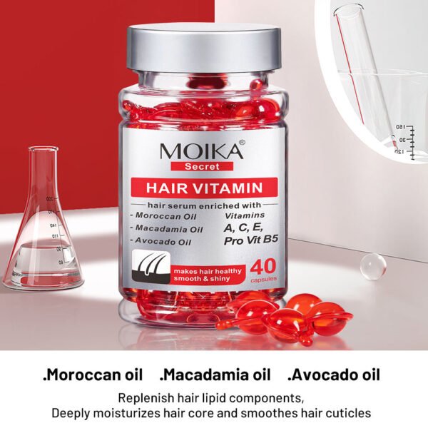 MOIKA Factory Wholesale Multi-Functional Capsules Hair Oil Serum Vitamin Hair Soft Gel Capsules - Image 7