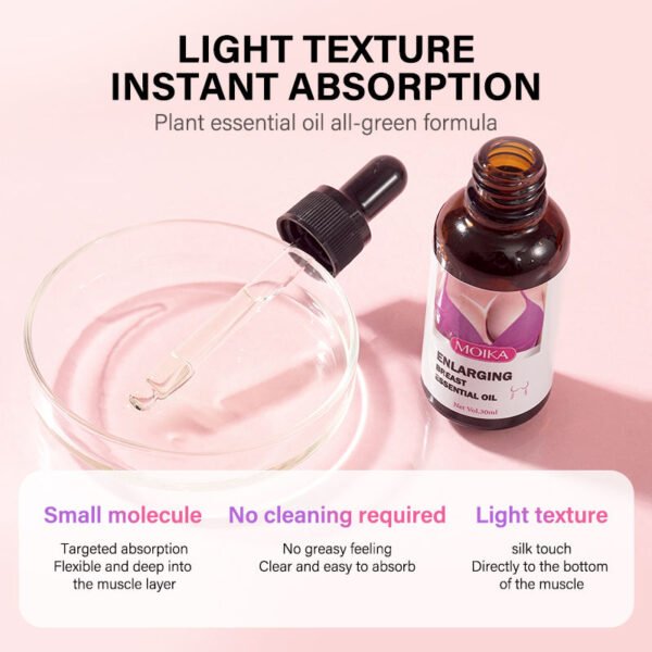 MOIKA Wholesale Natural Vegan Breast Firming Cream Ladies Enlargement Big Boobs Tight Massage Breast Enhancement Essential Oil - Image 6