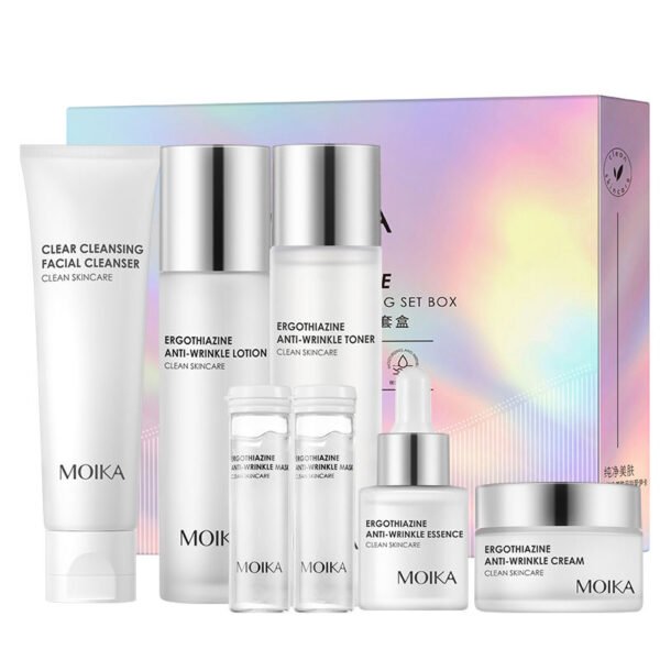 Private Label 7pcs Skincare Products Snail Mucin Collagen Anti-aging Face Cleanser Serum Facial Moisturizer Cream Skin Care Set