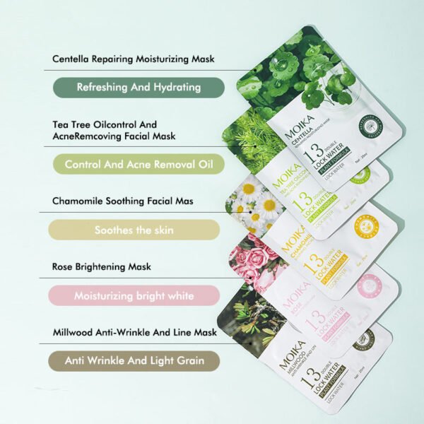 Moika Wholesale Natural Organic Plant Fruit Mask Moisturizing Mask Cold Compress Beauty Facial Sheet Mask - Image 7
