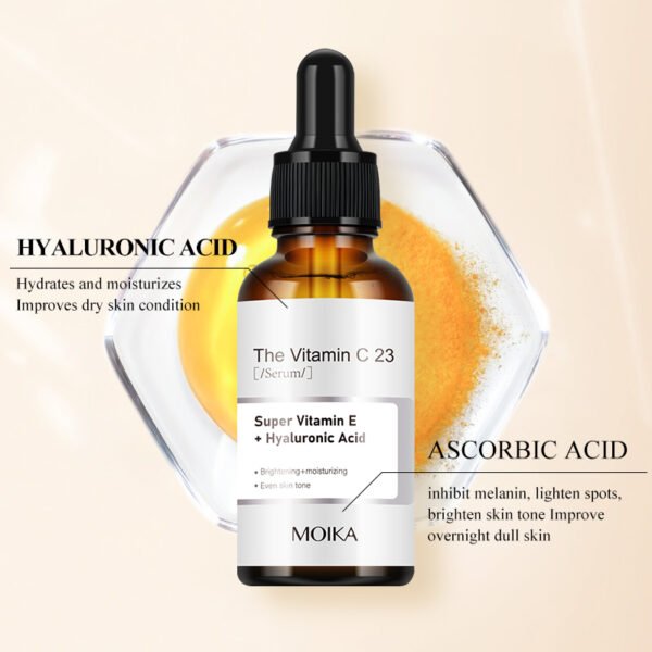 MOIKA New 23% Vitamin C Hyaluronic Acid Face Serum Skin Serum Skin Care Essence Anti Aging Fade Dark Spot Wrinkle Hydrating - Image 8